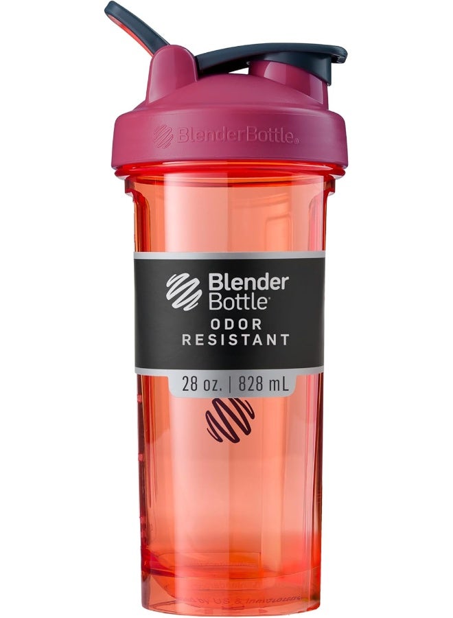 BlenderBottle Blender Bottle Shaker Pro Series Perfect For Protein Shakes And Pre Workout, 28-Ounce, Full-Color Coral - Image 1